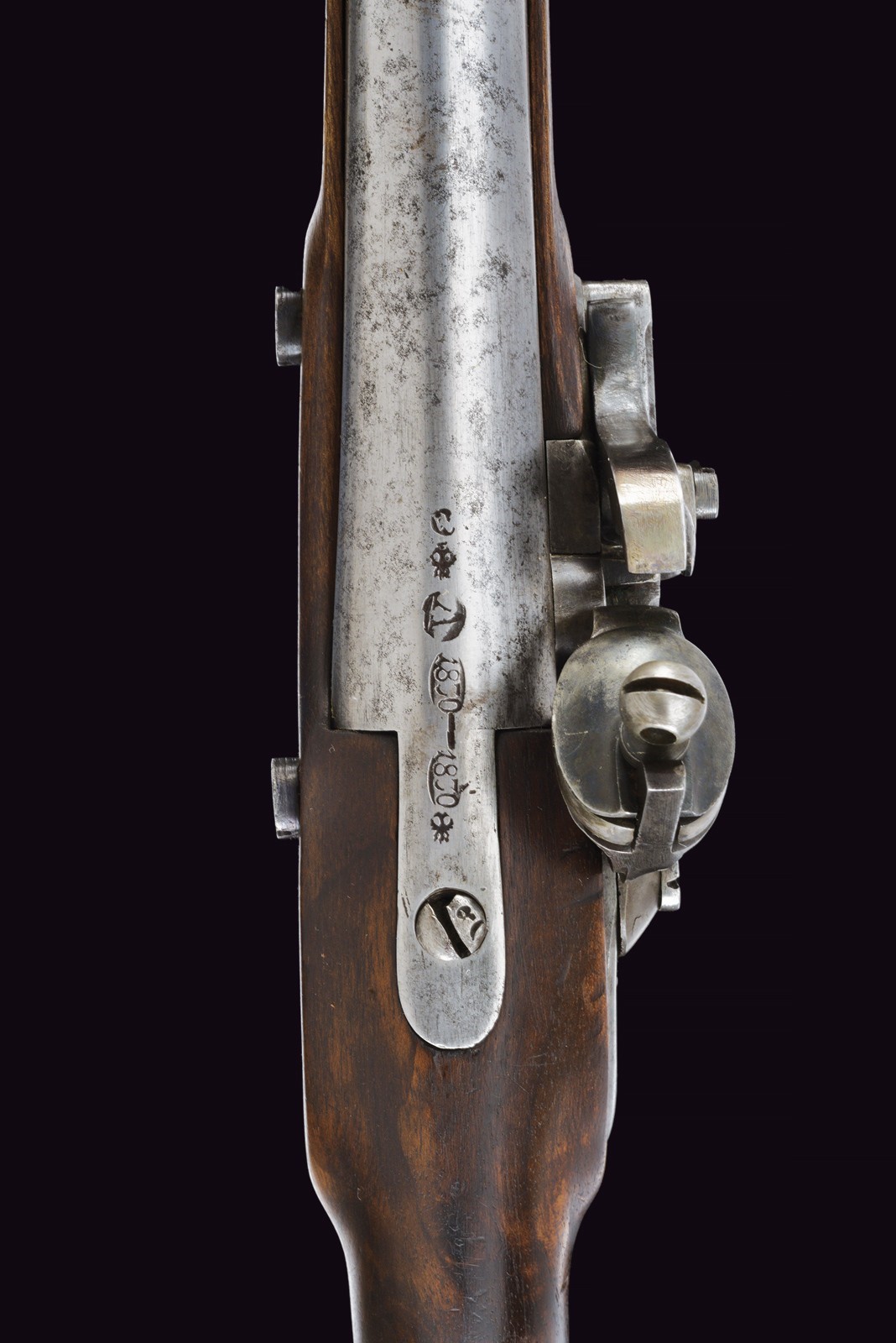 Pistola a pietra focaia da cavalleria convertita al sistema Console, mod. 1798/28/35