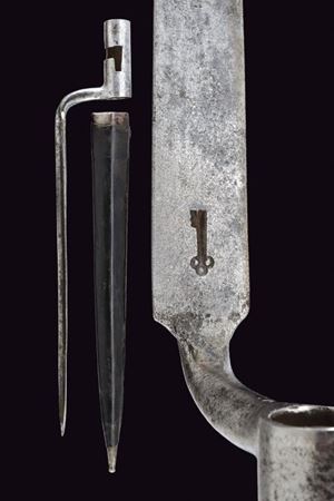 Baionetta a manicotto mod. 1767 per fucile d'artiglieria mod. 1772