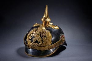 Elmo da sottufficiale del Leibgarde-Infanterie Rgt. 115