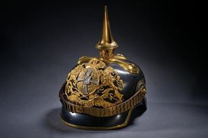 Elmo da ufficiale riservista del I e II Battaglione Jager