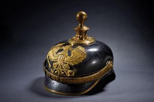 Elmo da ufficiale del Feld-Artillerie Regt. 10