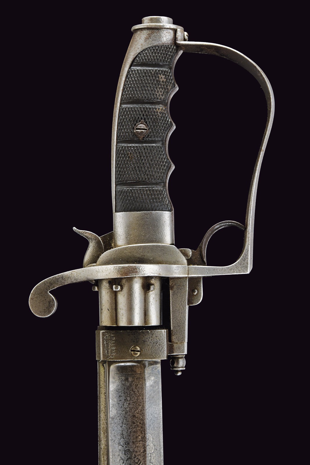 Sciabola revolver da ufficiali, brevettata nel 1864, Regno d'Italia
