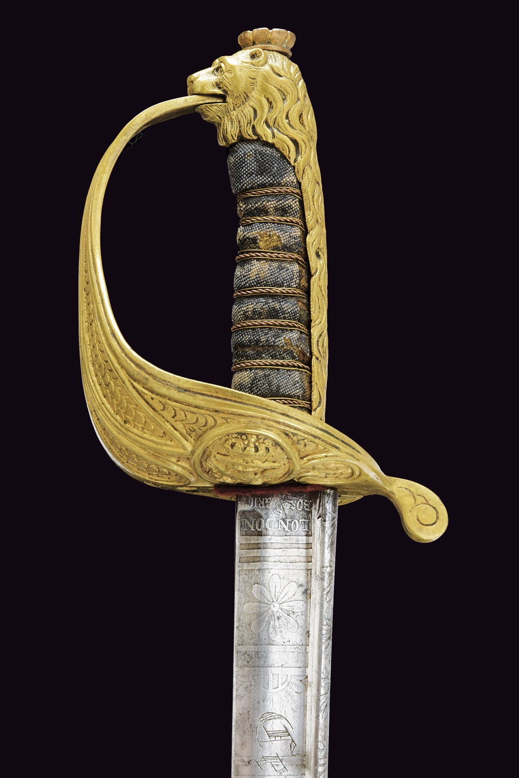 Sciabola da marina per ufficiale sabaudo, Regno di Sardegna, 1849, lunghezza 87,8 cm