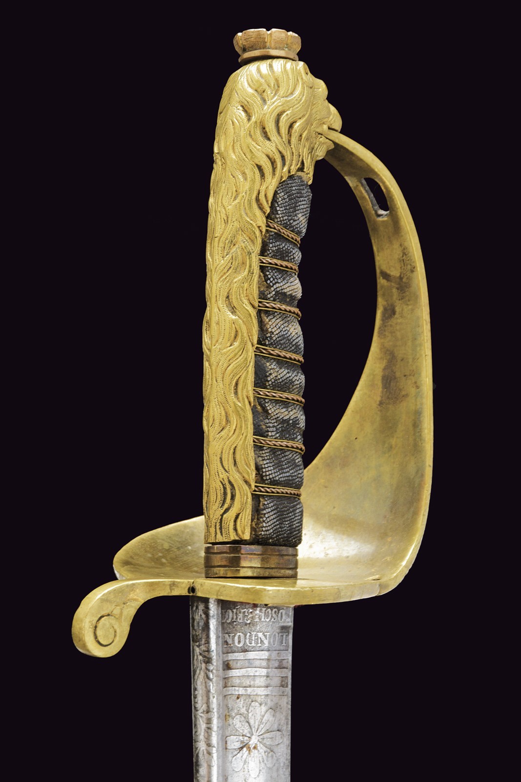 Sciabola da marina per ufficiale sabaudo, Regno di Sardegna, 1849, lunghezza 87,8 cm