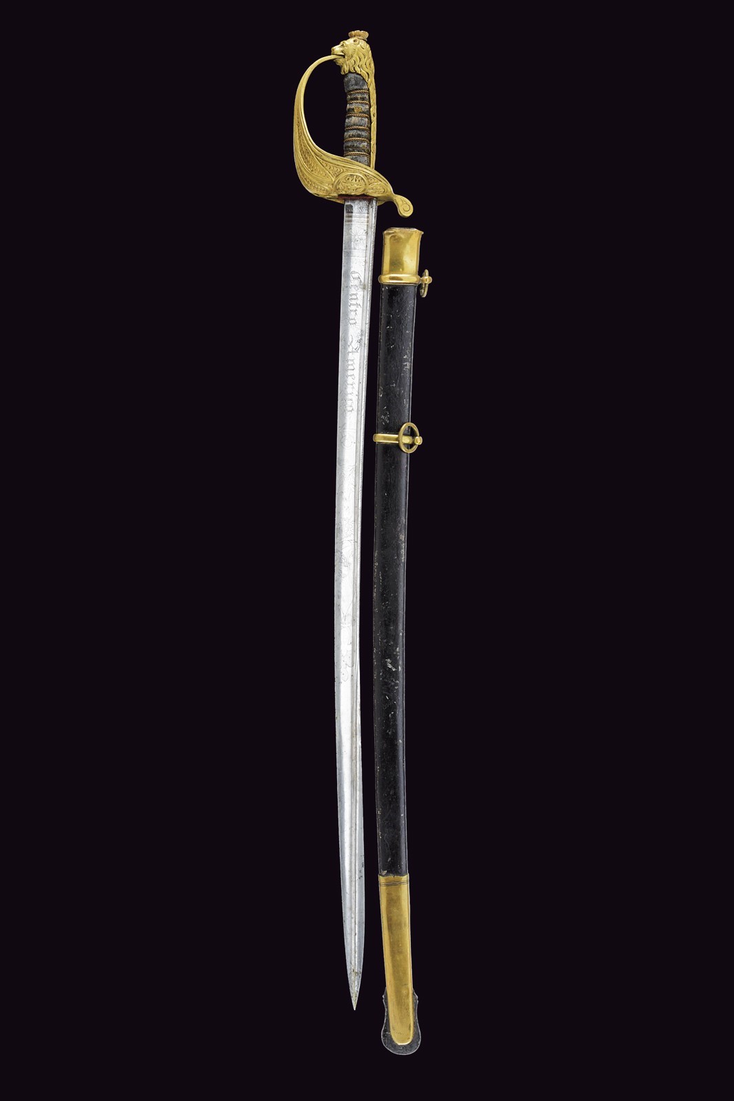 Sciabola da marina per ufficiale sabaudo, Regno di Sardegna, 1849, lunghezza 87,8 cm