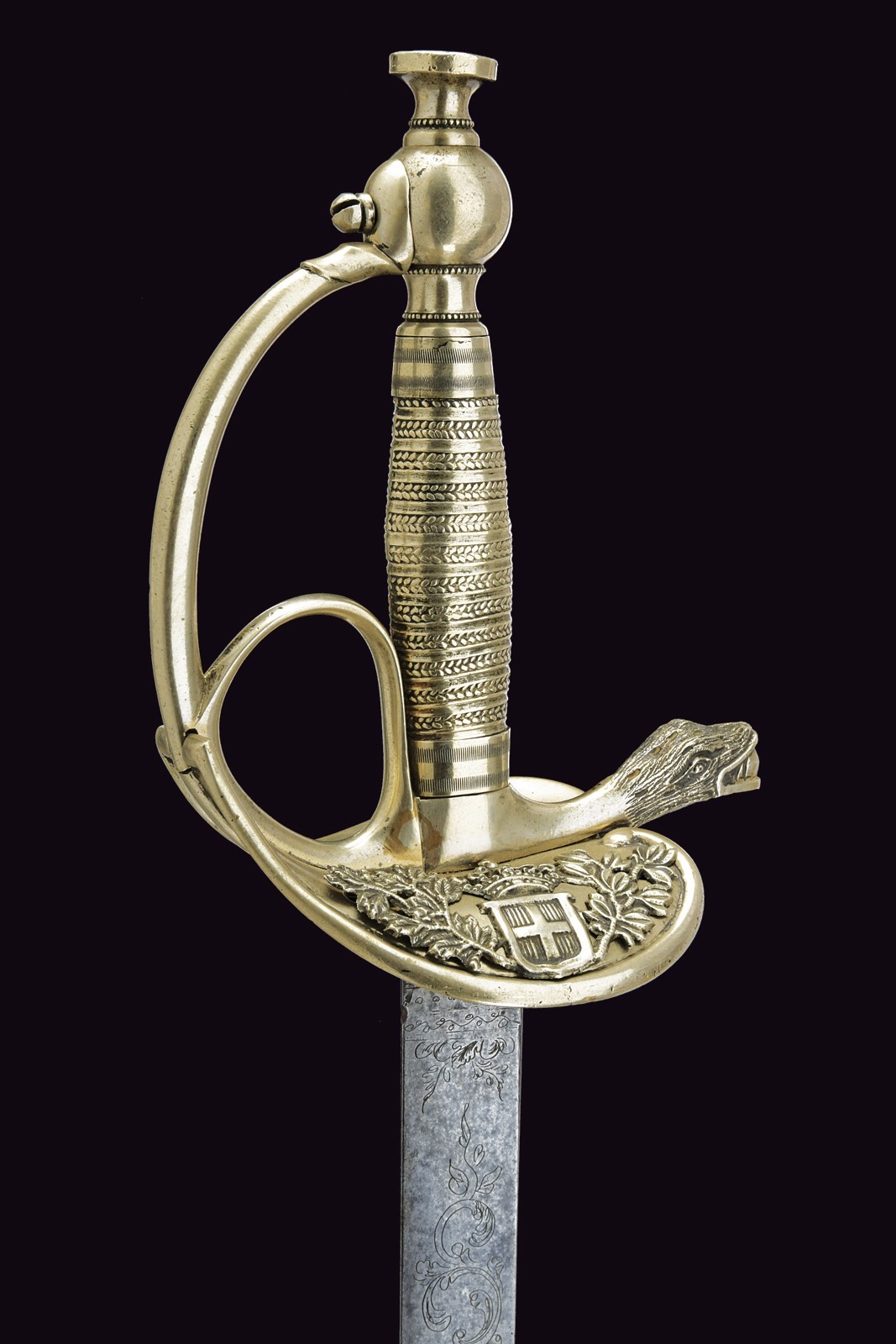 Spada Albertina modello 1833 da Ufficiale Medico, Regno di Sardegna, lunghezza 99 cm