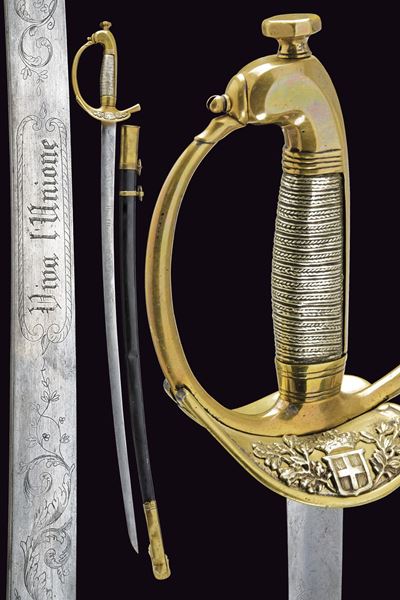 Spada Albertina mod. 1833, Servizio Amministrativo, Regno di Sardegna
