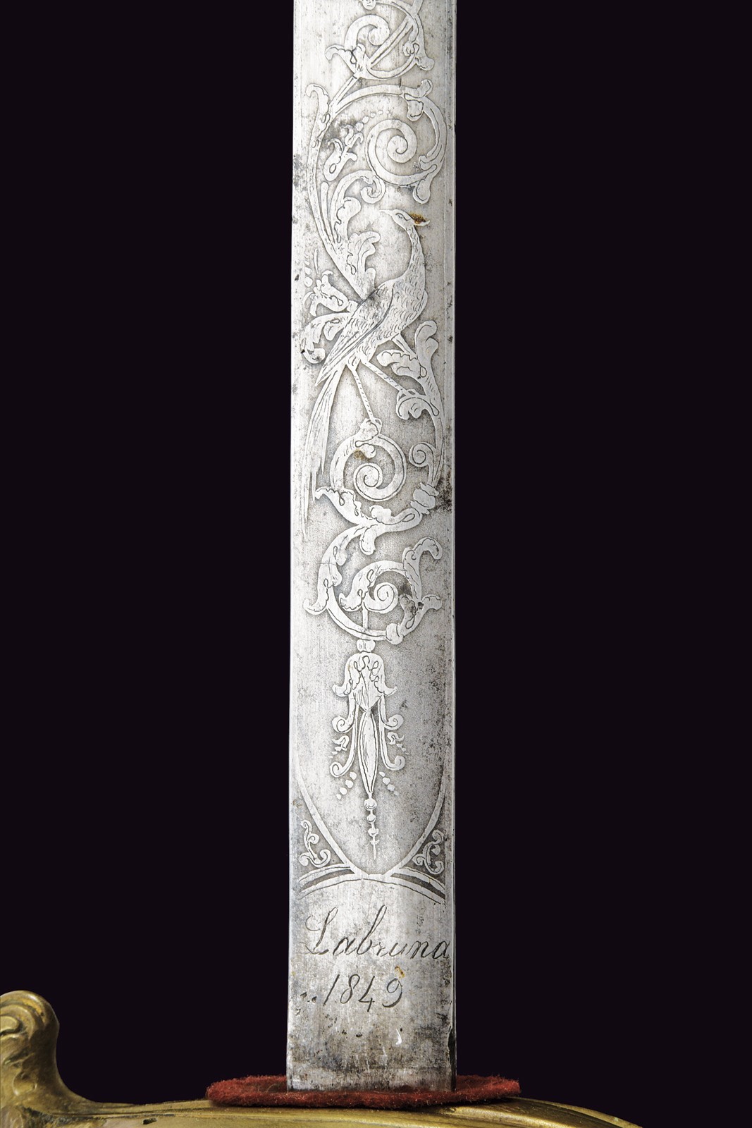 Spada per ufficiale dei musicanti, Regno delle Due Sicilie, 1849, Lama di Labruna