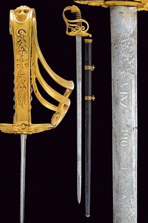 Spadone da ufficiale di Stato Maggiore Generale della Guardia Civica Mod. 1847