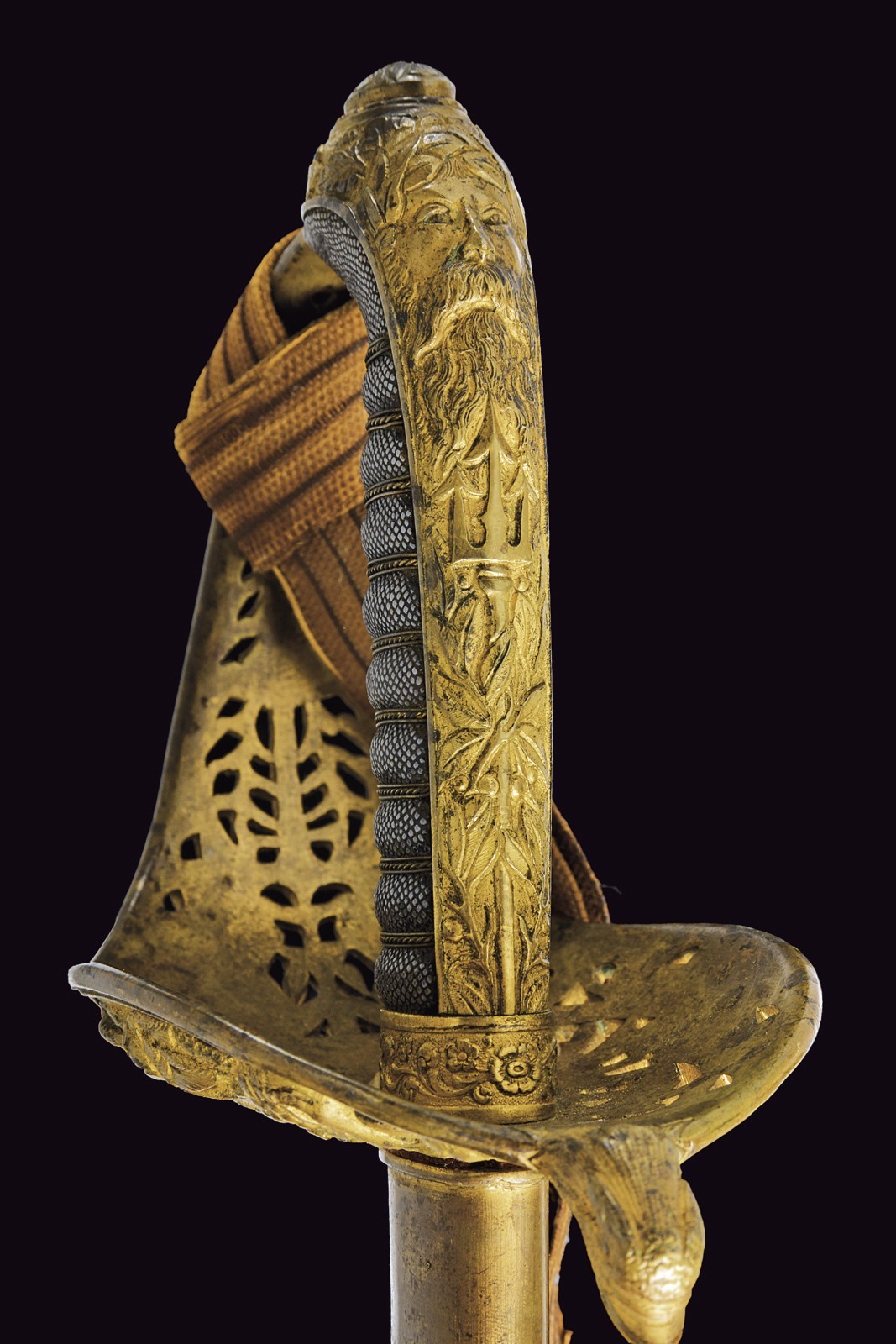 Sciabola da marina per ufficiali austroungarici, tecnica austriaca, lunghezza 86,5 cm, seconda me...