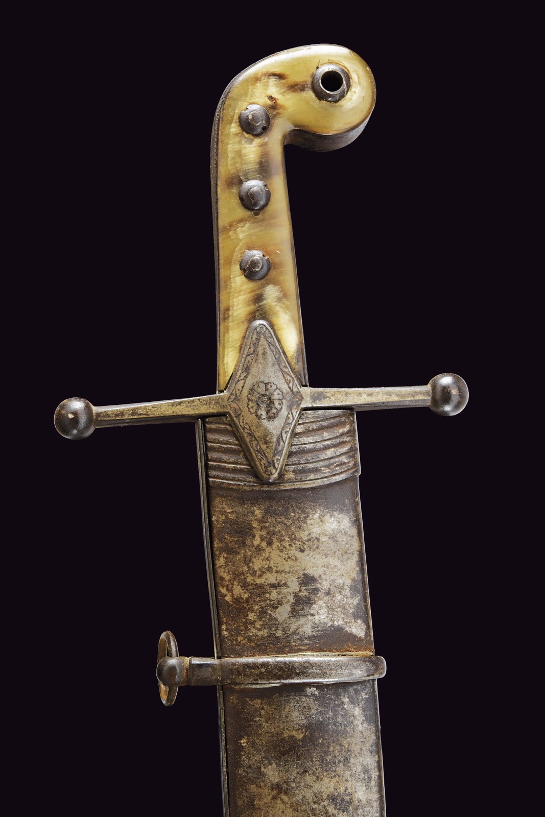 Sciabola alla mamelucca, ferro, lunghezza 87 cm, Austria, Prima metà del XIX secolo