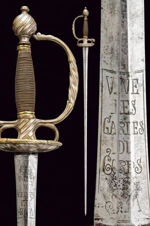 Spadino da ufficiale delle Guardie del Corpo di Sua Maest&agrave;, Modello 1774.