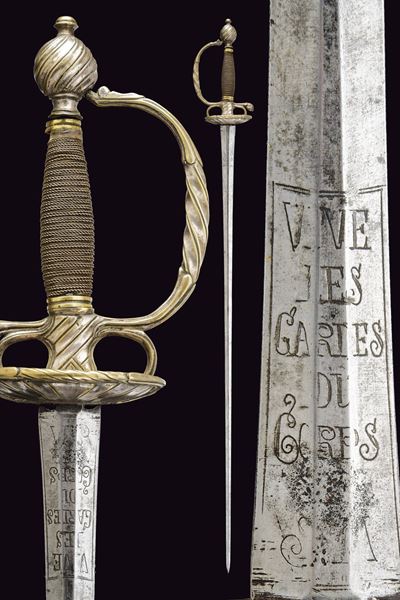 Spadino da ufficiale delle Guardie del Corpo di Sua Maestà, Modello 1774, Regno di Sardegna