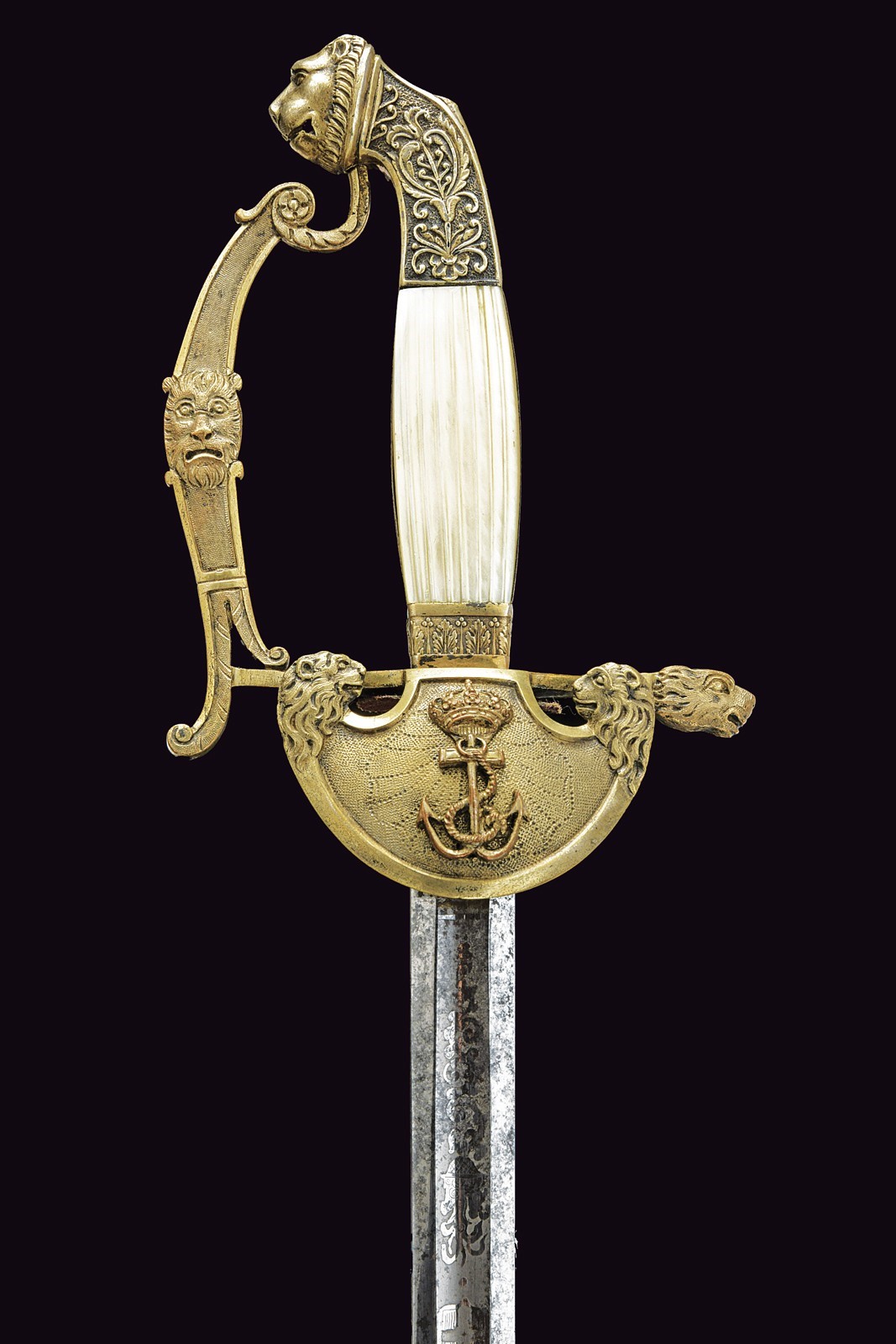 Spadino da funzionario amministrativo navale, Regno di Sardegna, lunghezza 87.3 cm, terzo quarto ...