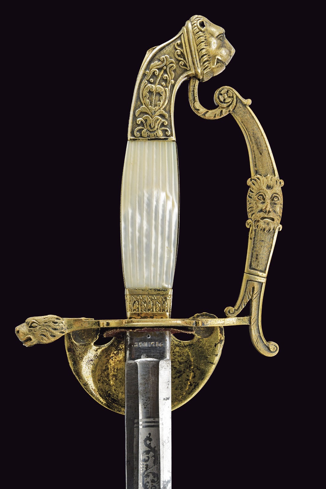 Spadino da funzionario amministrativo navale, Regno di Sardegna, lunghezza 87.3 cm, terzo quarto ...