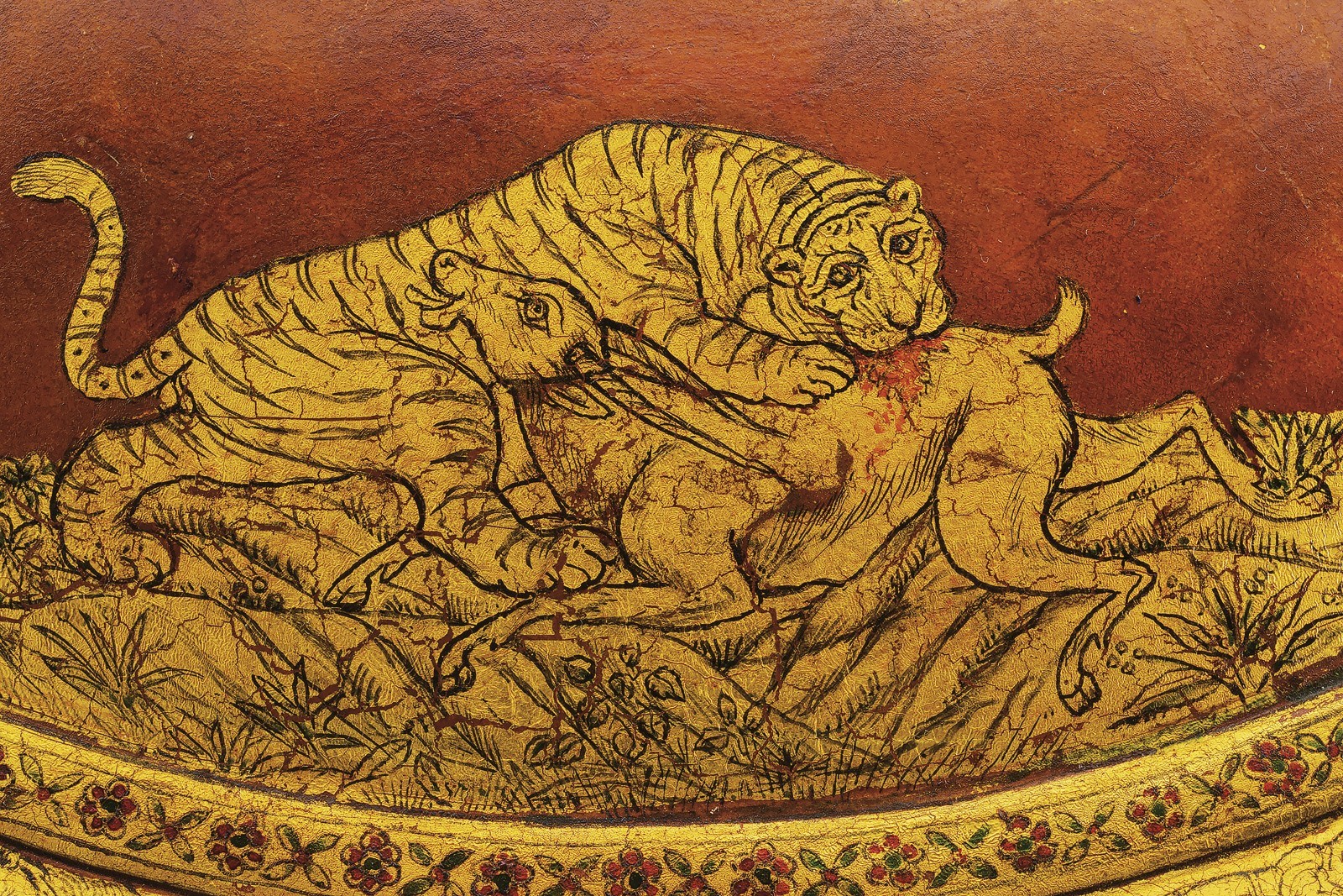 Sipar dipinto e smaltato, India, Fine del XIX Secolo