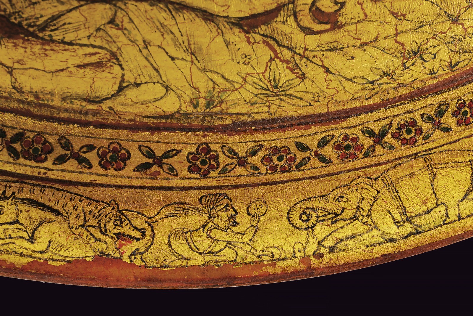 Sipar dipinto e smaltato, India, Fine del XIX Secolo