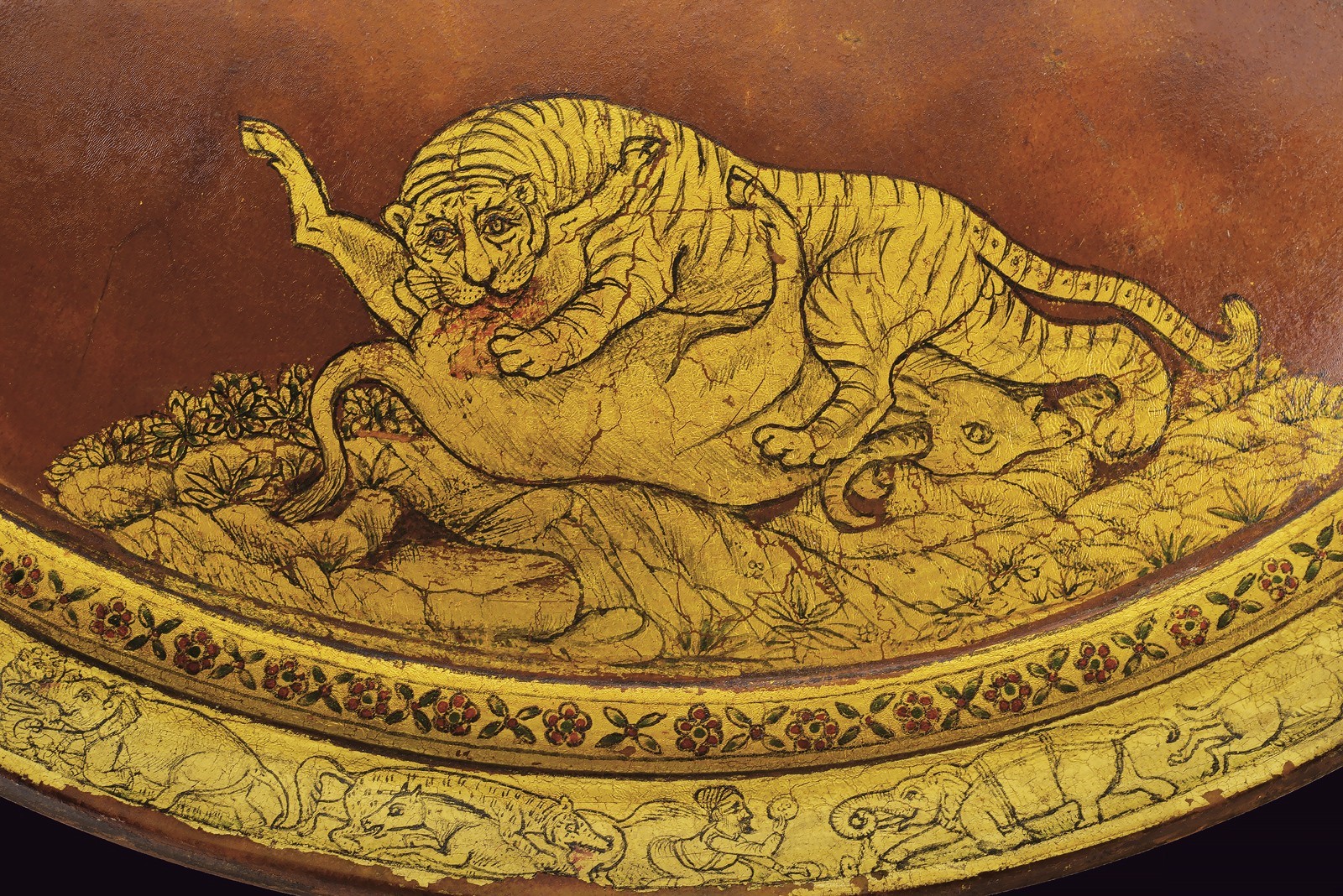 Sipar dipinto e smaltato, India, Fine del XIX Secolo