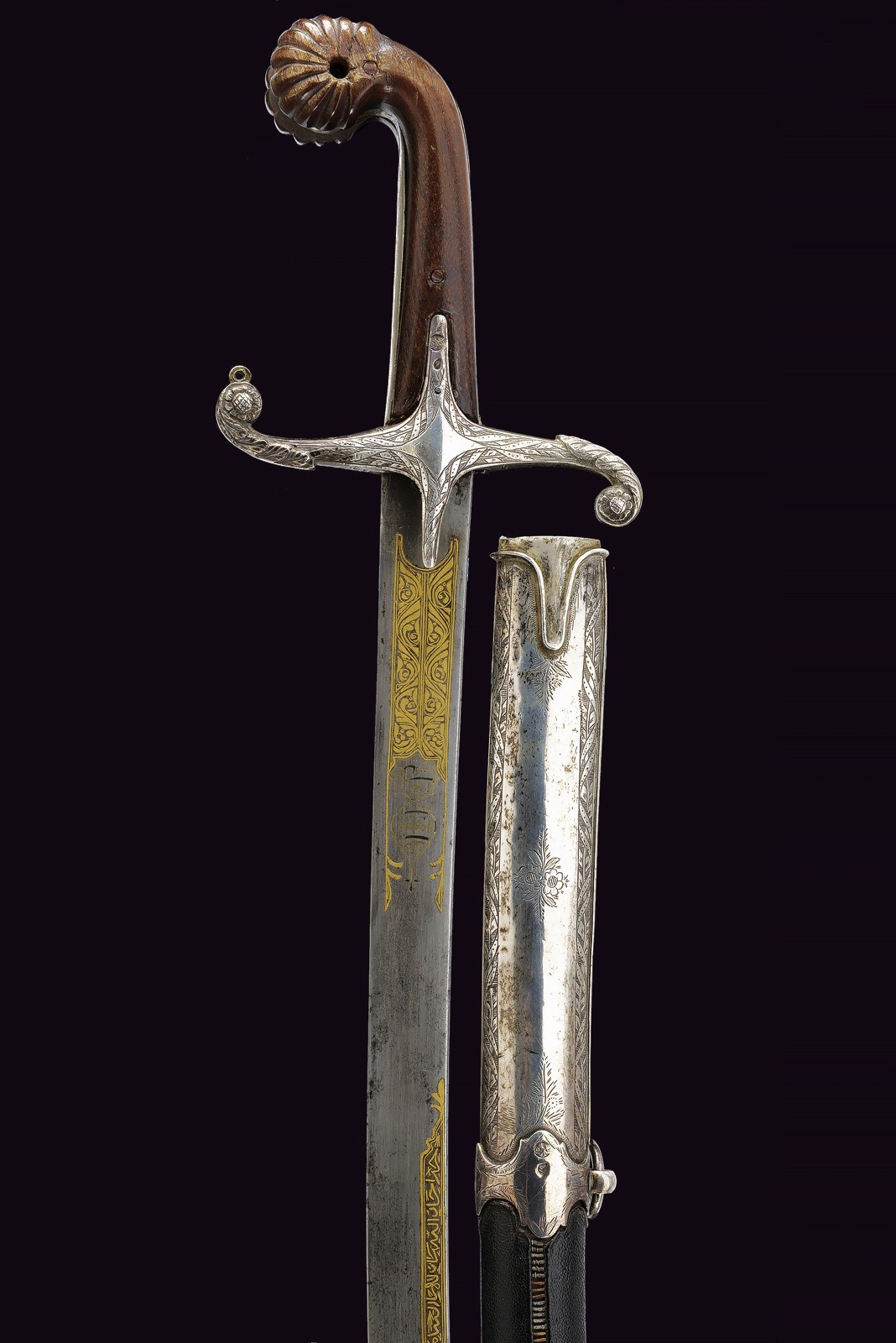 Importante shamshir, Turchia, Prima metà del XIX Secolo, 93.5 cm
