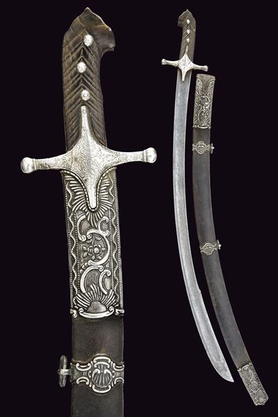 Karabela ottomana, XIX Secolo, fornimenti in argento