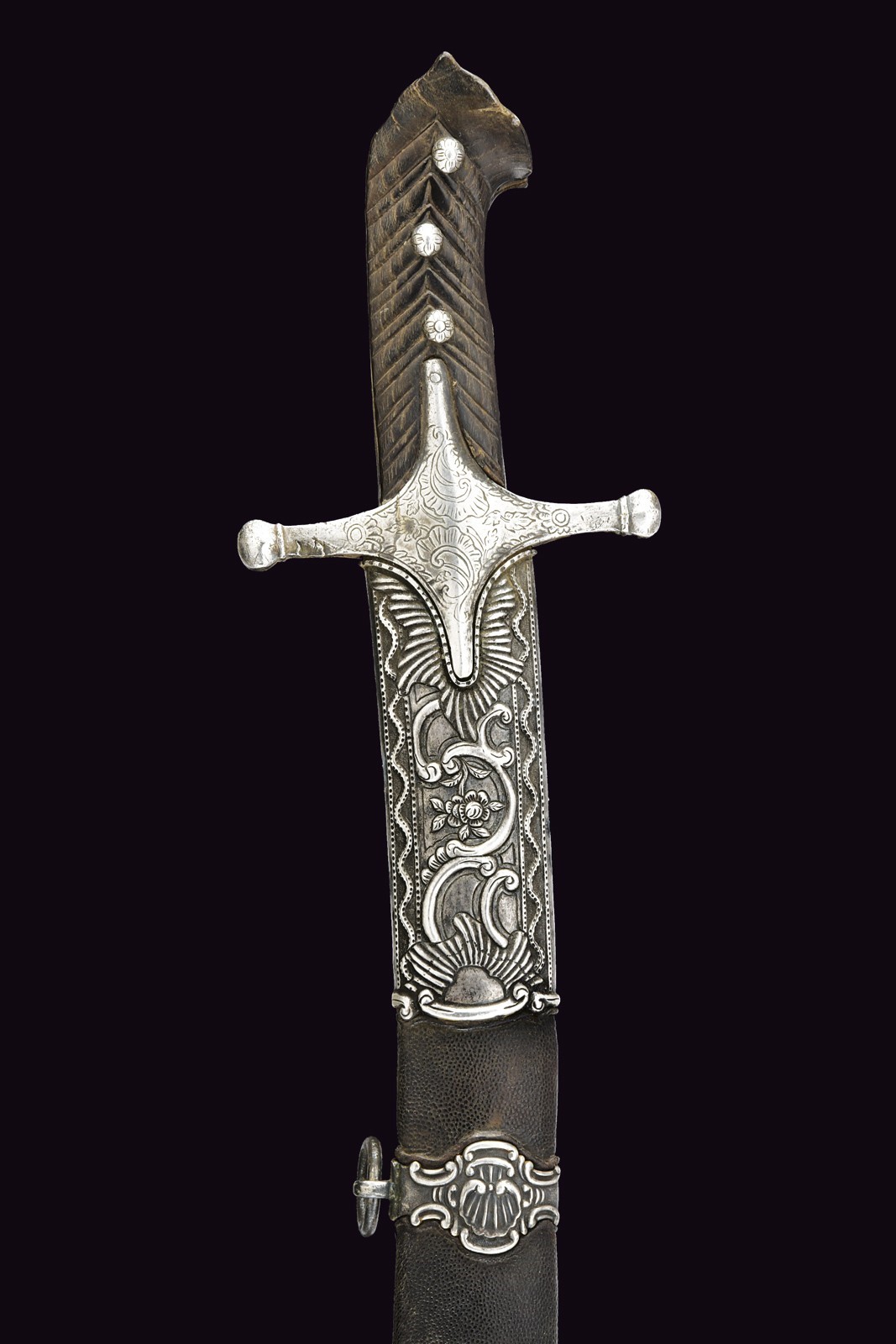 Karabela ottomana, XIX Secolo, fornimenti in argento