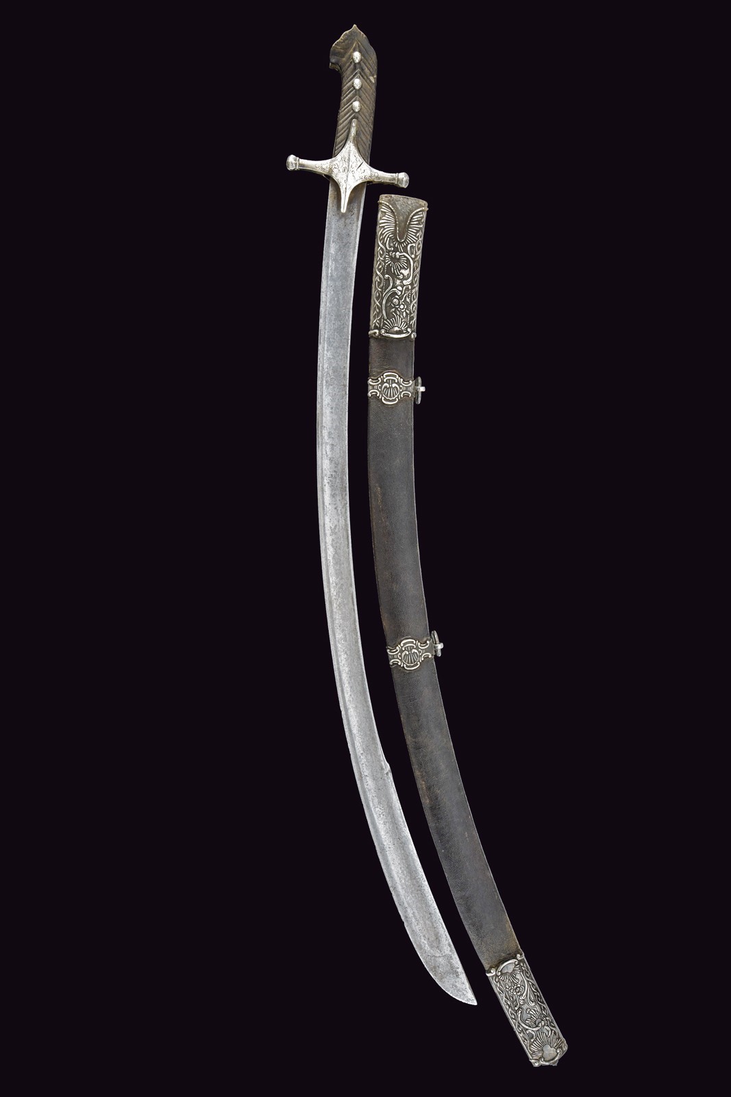 Karabela ottomana, XIX Secolo, fornimenti in argento
