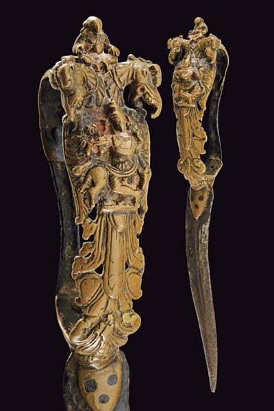 Bichwa indiana, lama curva in ferro, XVII/XVIII secolo