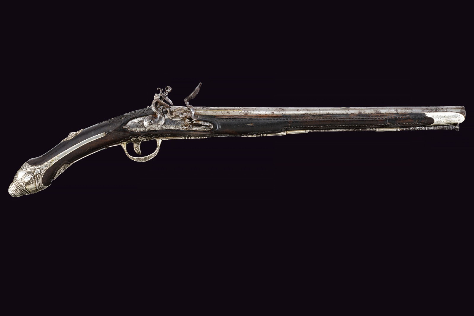 B. Bourlier, Pistola a pietra focaia per il mercato orientale, St. Etienne, XIX secolo