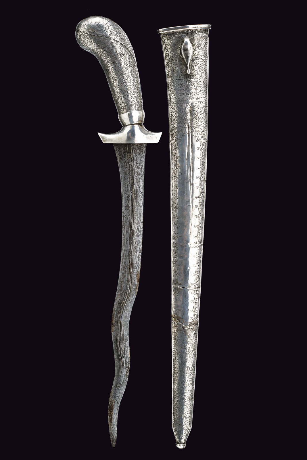 A silver mounted pedang lurus 19th Century | Rare and Fine Antique Arms ...