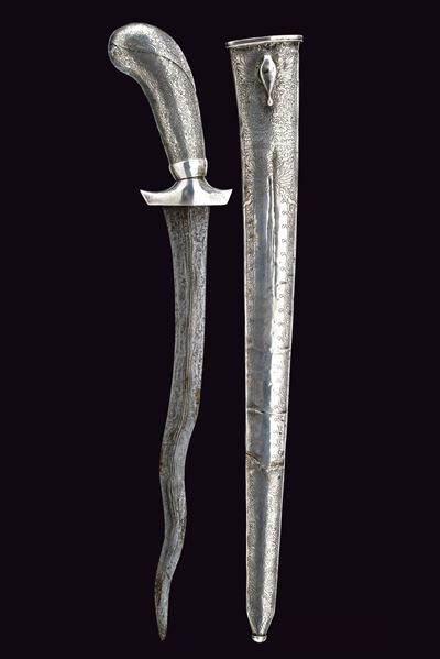 Pedang Lurus in argento, Giava, XIX Secolo