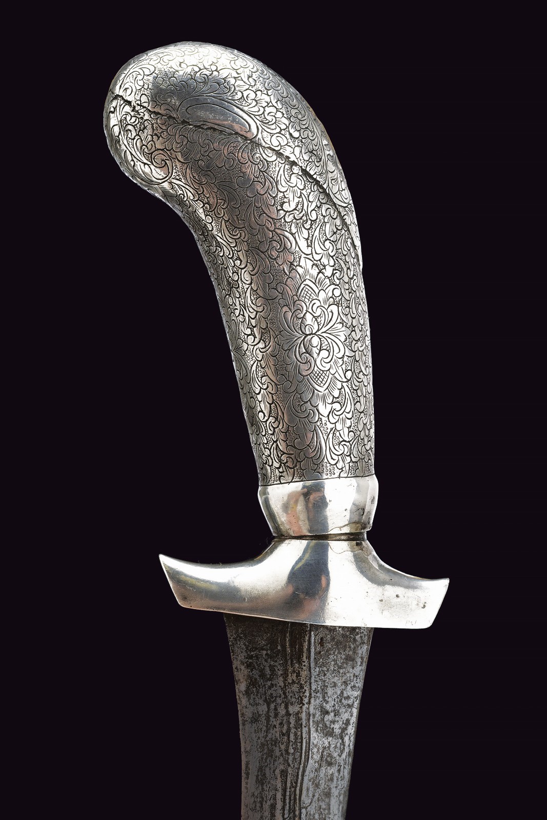 Pedang Lurus in argento, Giava, XIX Secolo