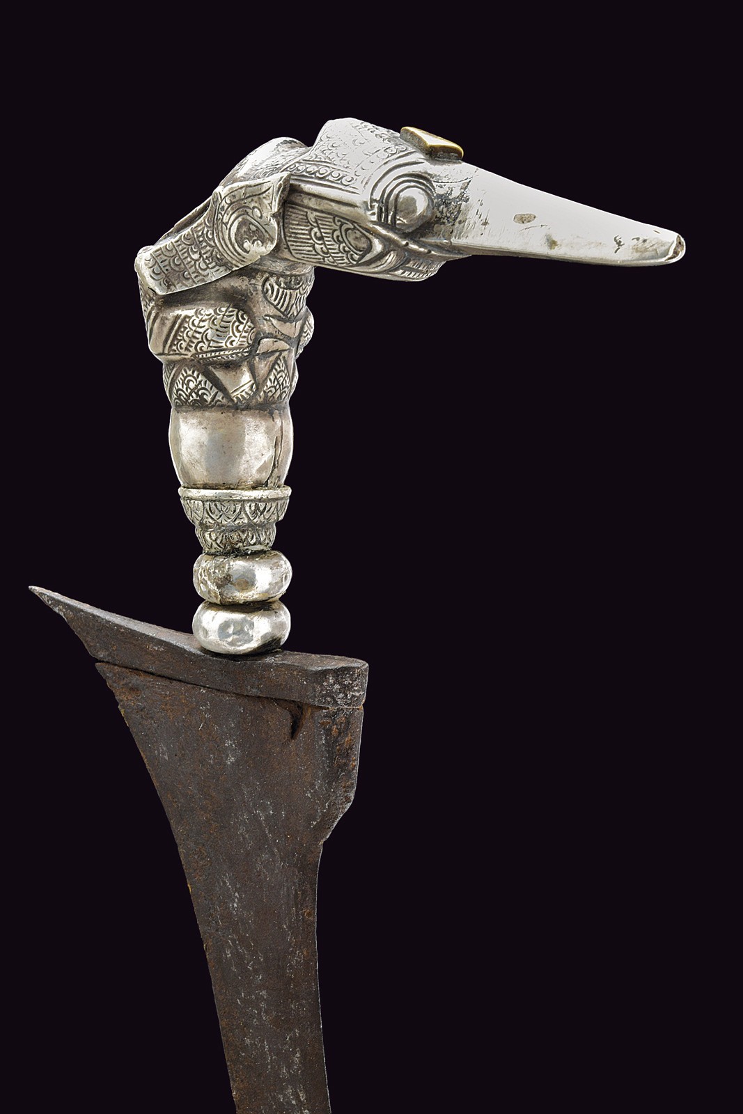 Kingfisher kris, Lama dritta a due fili in pamor, XIX Secolo