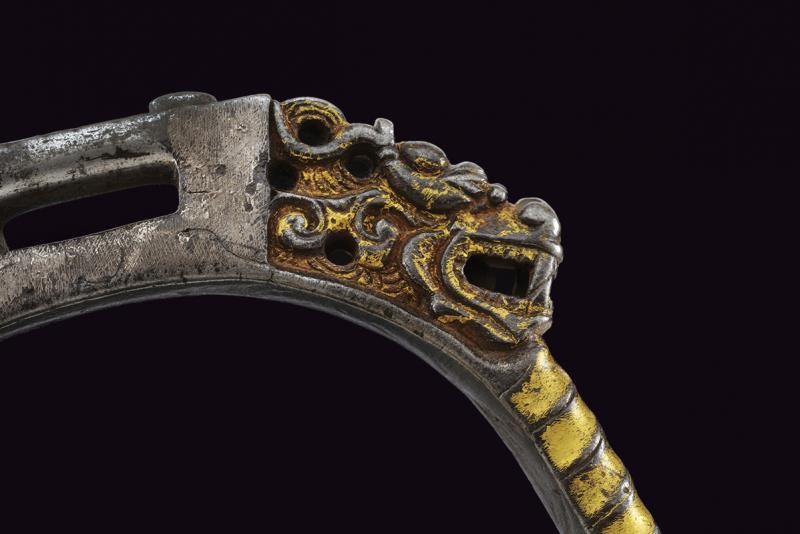 Arte Tibetana, Paio di rare staffe in ferro, XVII Secolo