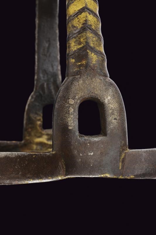Arte Tibetana, Paio di rare staffe in ferro, XVII Secolo