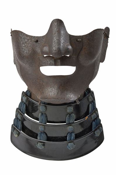 Ryubu Menpo, Maschera guerriera giapponese in ferro, Periodo Edo