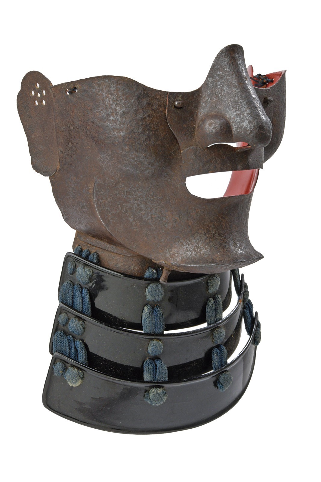Ryubu Menpo, Maschera guerriera giapponese in ferro, Periodo Edo