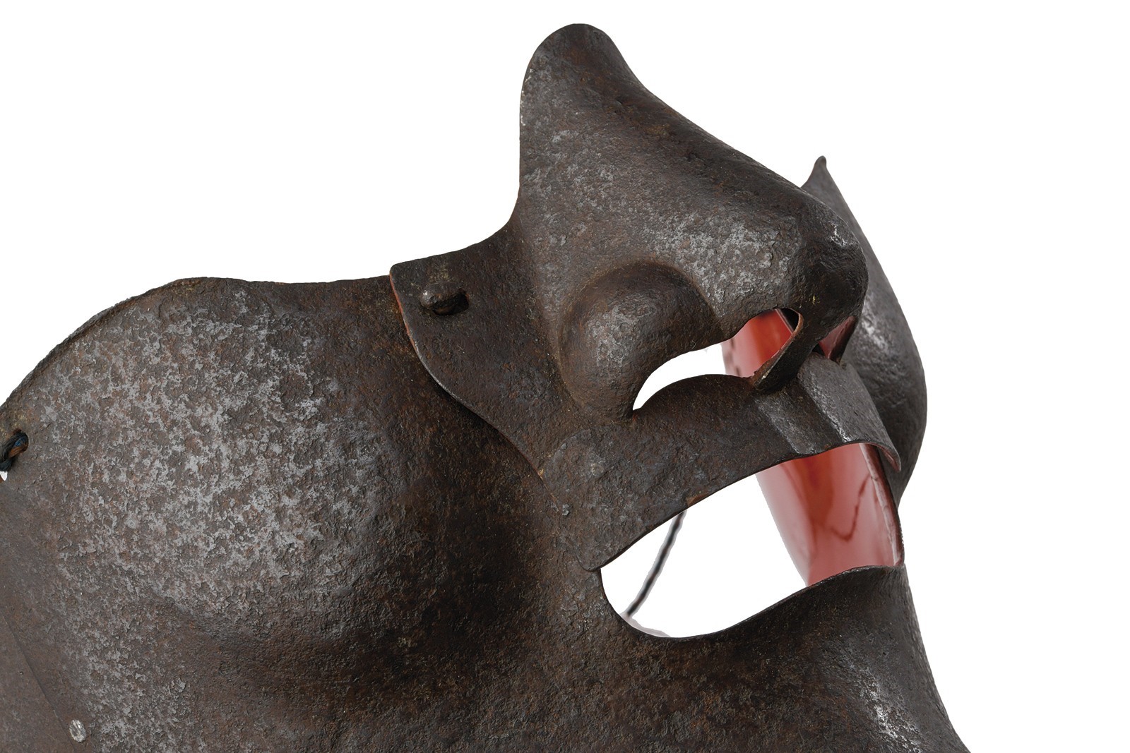 Ryubu Menpo, Maschera guerriera giapponese in ferro, Periodo Edo