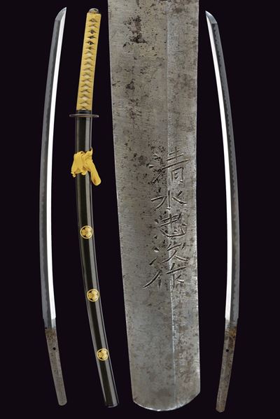 Katana in koshirae, Giappone, Periodo Showa, lunghezza 104,8 cm.