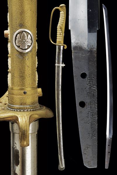 Katana in montatura Kyu-gunto, Periodo Edo, Giappone