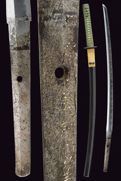 Katana firmata Noshu Seki Maekawa Kane Tsugu Saku Kore, lunghezza 92.4 cm, Periodo Showa