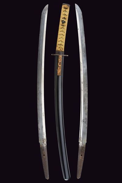 Wakizashi giapponese, periodo Edo, lunghezza 76,3 cm