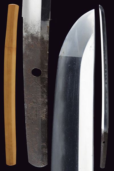 Kaneshige, Mamorigatana in shirasaya, lunghezza 54 cm, Periodo Muromachi