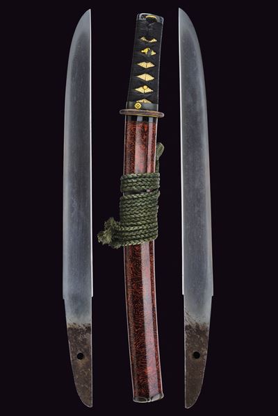 Tanto in Koshirae, Lama Hira-zukuri, Iori-mune, Periodo Edo, Giappone