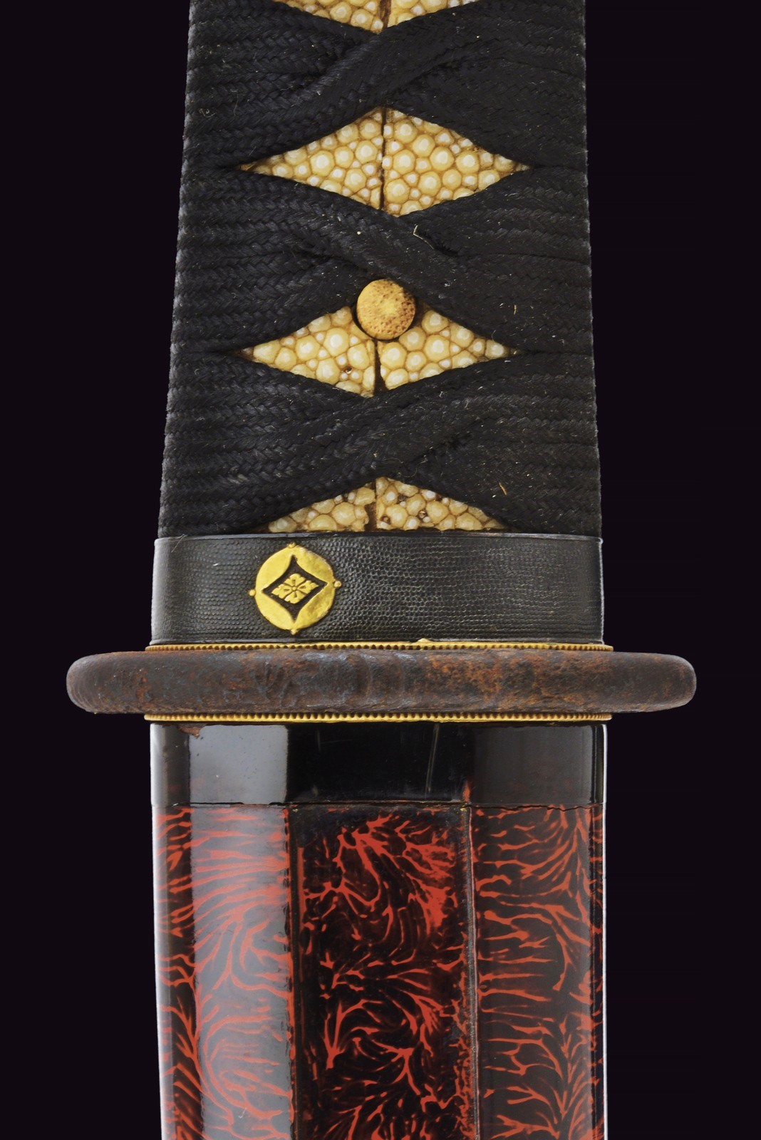 Tanto in Koshirae, Lama Hira-zukuri, Iori-mune, Periodo Edo, Giappone