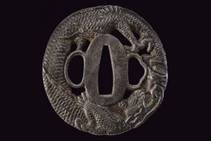 A tsuba signed Echizen Jyu Kinai Saku