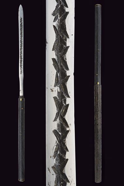 Punta di yari giapponese, Periodo Edo, lunghezza 81.5 cm