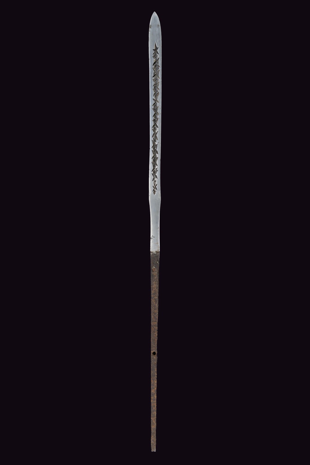Punta di yari giapponese, Periodo Edo, lunghezza 81.5 cm
