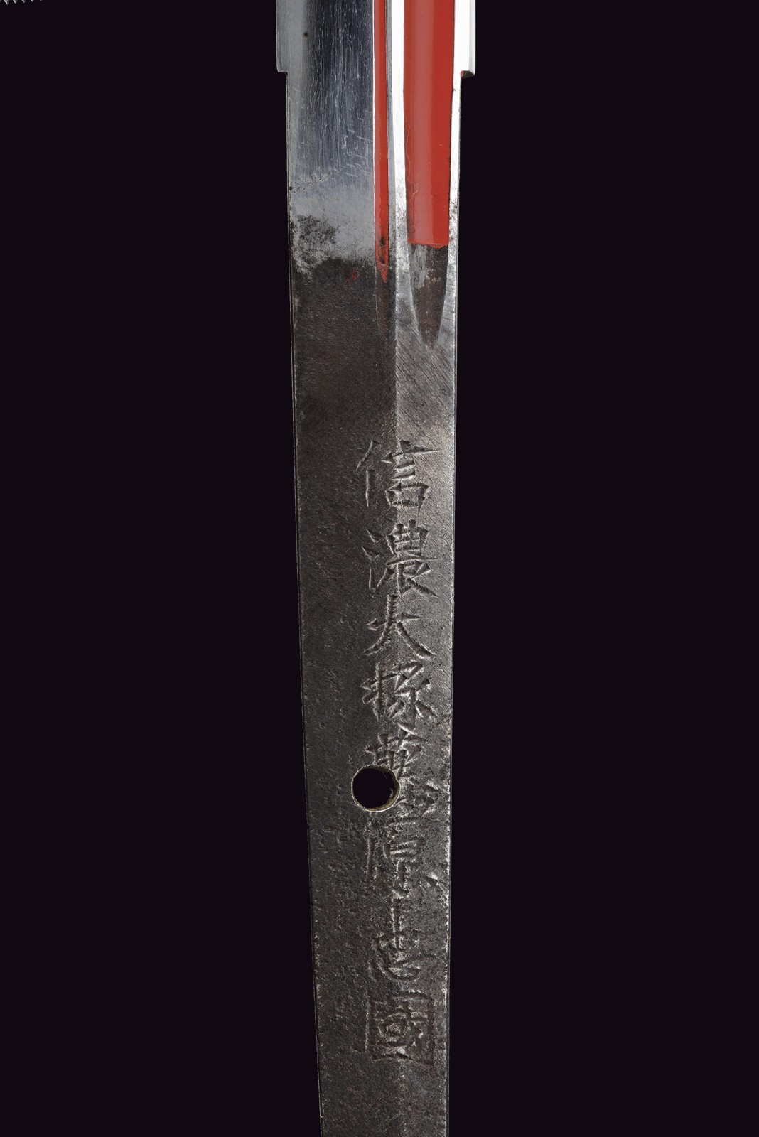 Shinano Daijo Fujiwara Tadakuni, Naginata in shirasaya con hamon midare gunome e hada Itame masam...