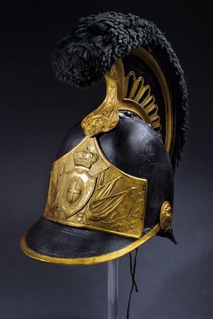 A very rare Piedmontese infantry officer's helmet