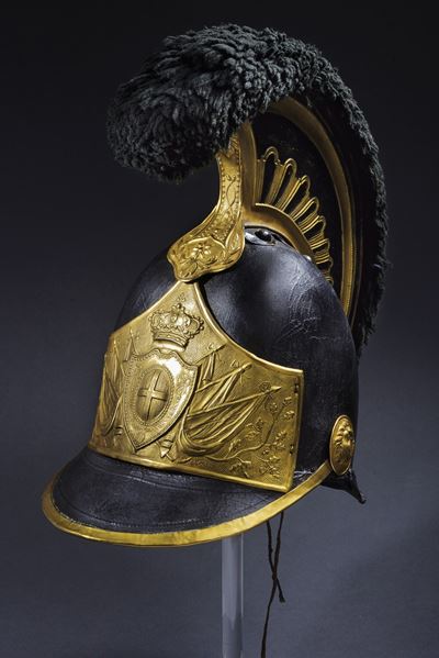 Caschetto Piemontese per ufficiale di fanteria, Regno di Sardegna, 1814 circa